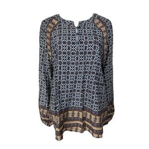 11 1 TYLHO Anthropologie Sz S Boho Peasant Long Sleeve Aubina Popover Blouse NWT
